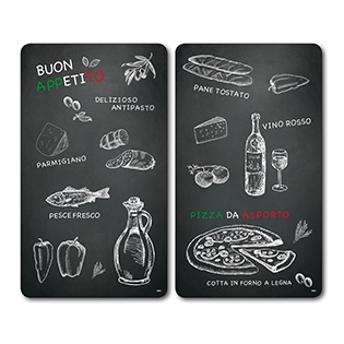 Cooker cover plate set of 2 - "Ristorante"