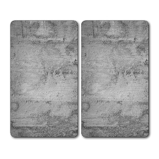 Cooker cover plate set of 2 - "Concrete"