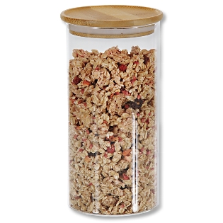 Storage glass with bamboo lid