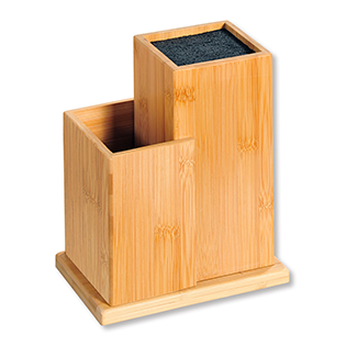 Knife block with container