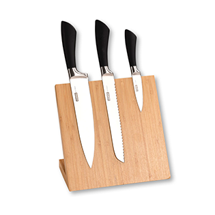 Magnetic knife block, bamboo