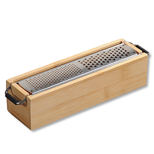 Parmesan grater with container, bamboo