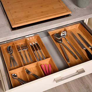 Besteckkasten aus FSC®-zertifiziertem Bambus