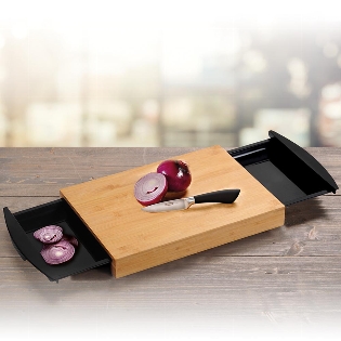 Cutting board with drip trays