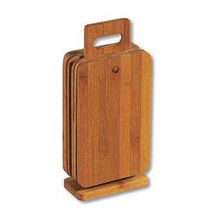 Stand with 6 boards, bamboo
