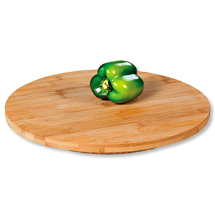 Turning and serving platter, bamboo