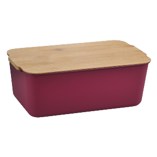 Brotbox, Kunststoff (PP), rot, FSC