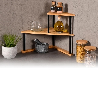 Kitchen corner shelf with 2 levels