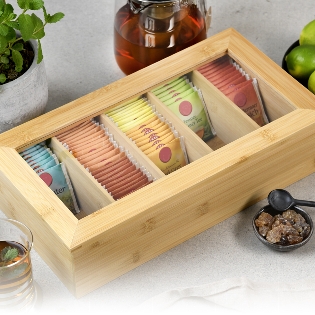 Tea box with window, bamboo