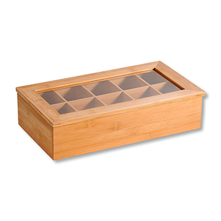 Tea box with window, bamboo