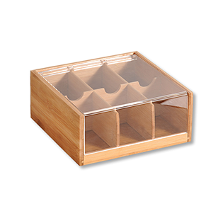 Tea box with window, bamboo