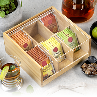 Tea box with window, bamboo