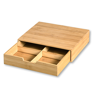 Box with drawer, bamboo