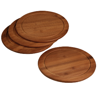 Vesperteller mit Saftrille, 4er Set, FSC