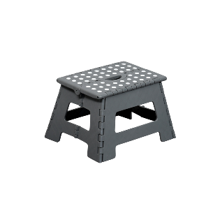 Folding step stool, gray