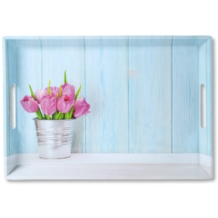 Serving tray, design: tulips