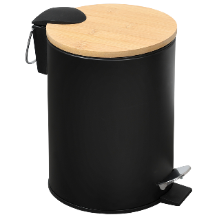 Kosmetikeimer Bambus, FSC, schwarz